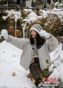 山东济南：市民乐享雪后风光